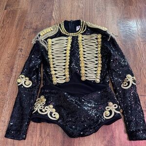 Black and Gold Sequin costume